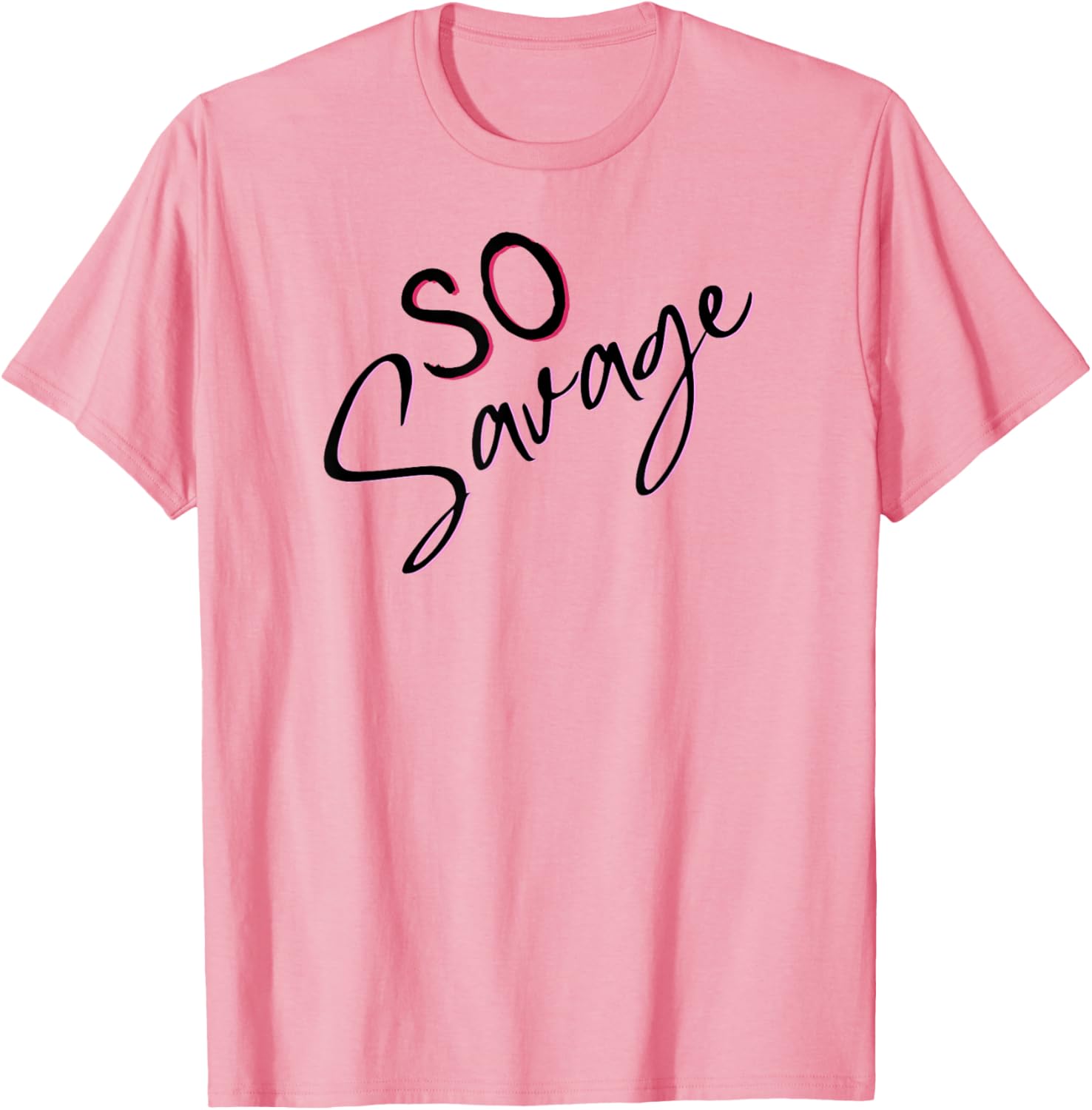 SO Savage Pale Pink and Magenta T-Shirt for Stylish Comfort - 13