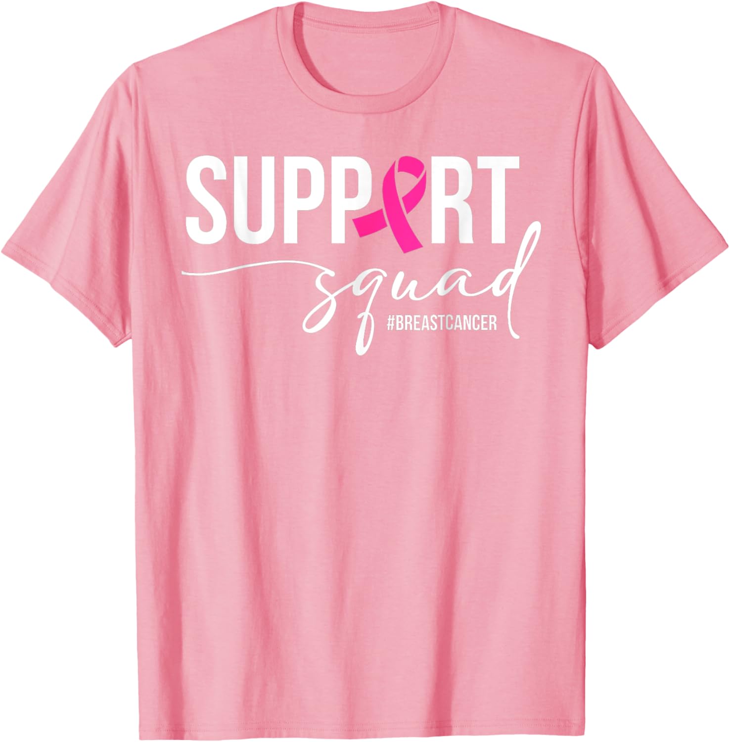 Breast Cancer Warrior Support Squad T-Shirt for Awareness and Empowerment - 18