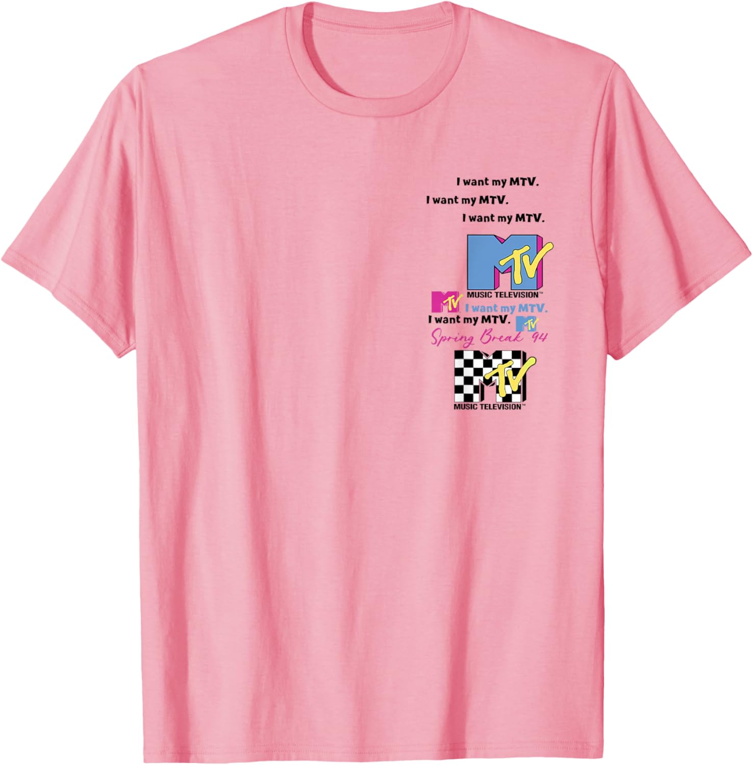 MTV Spring Break 94 Retro Pop Art Tee - Vintage Style Graphic T-Shirt - 8