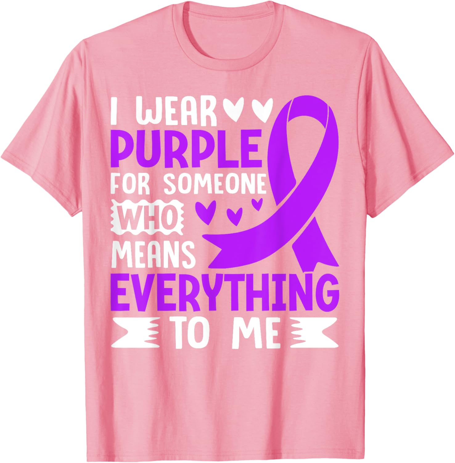 I Wear Purple T-Shirt for Someone Special - Meaningful Gift Apparel - 3