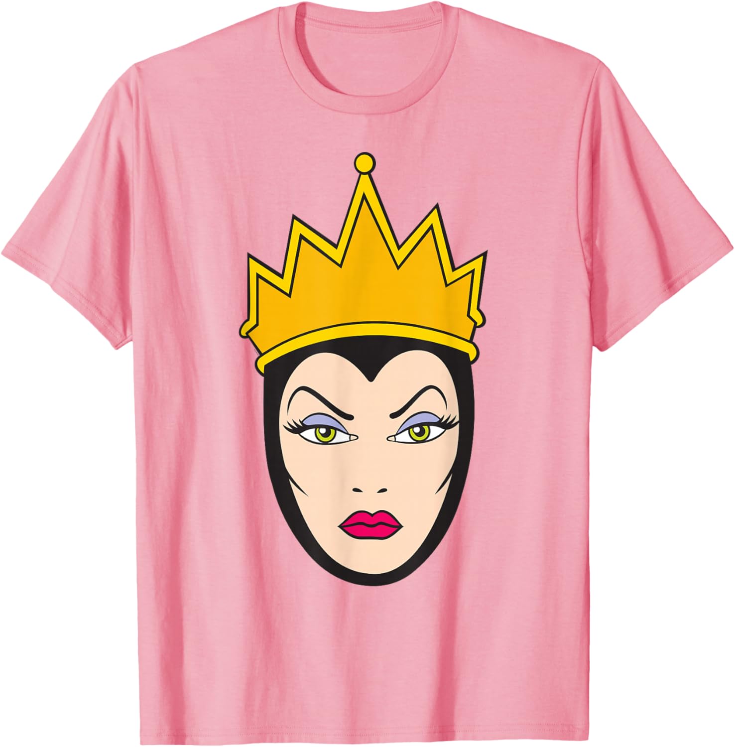 Disney Villains Evil Queen Big Face T-Shirt for Snow White Fans - 11