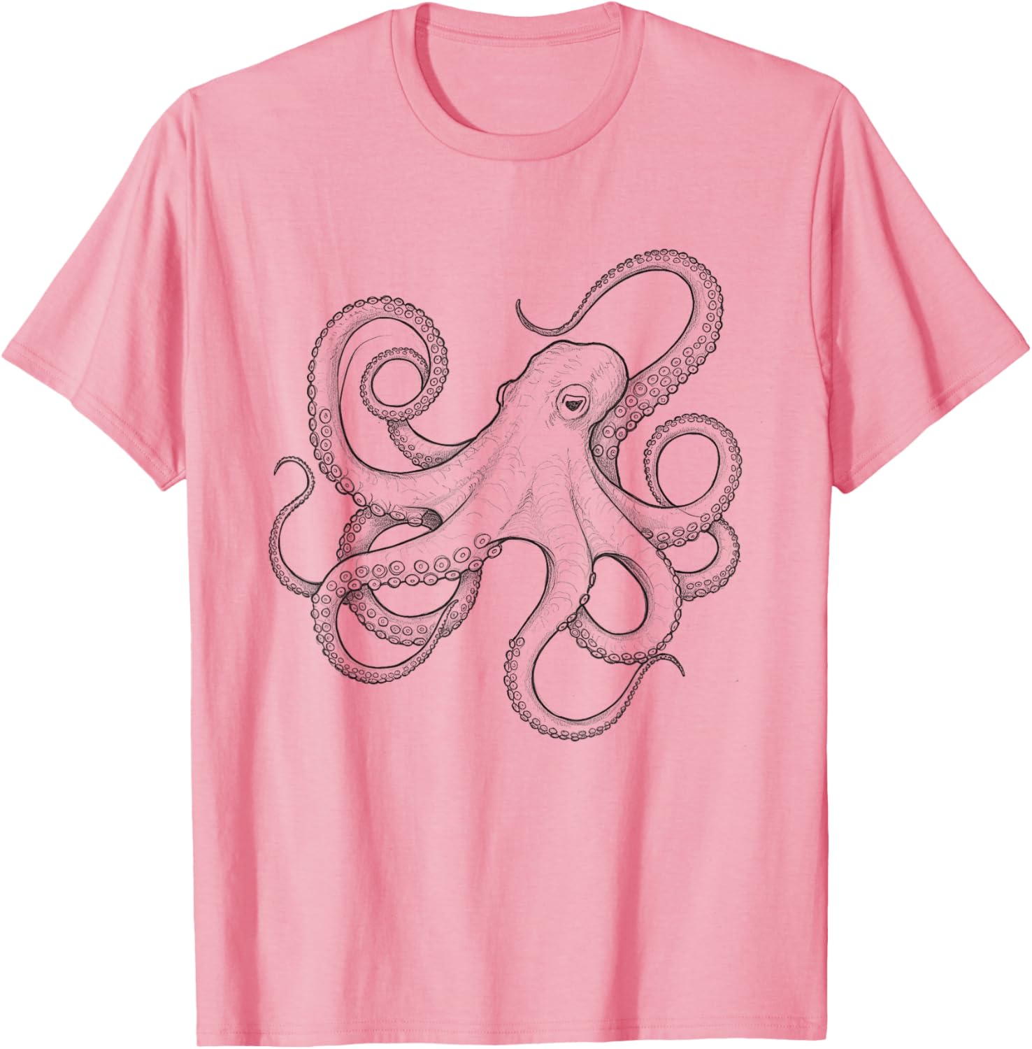 Octopus Sketch Design Idea T-Shirt for Unique Style and Fun Fashion - 1