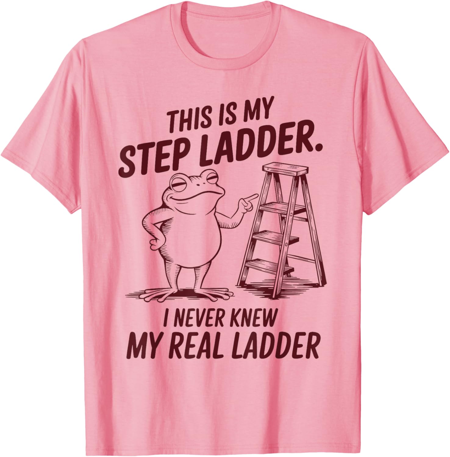 Funny Frog Step Ladder T-Shirt for Unique Fashion Lovers - 12
