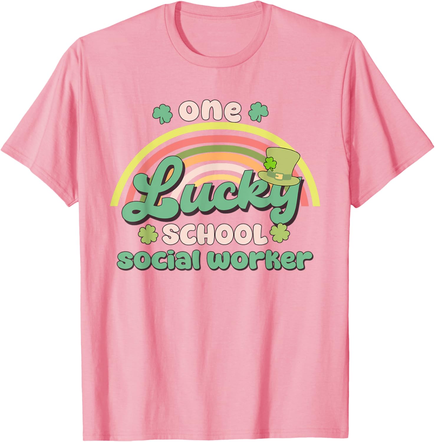 One Lucky School Social Worker St Patricks Day T-Shirt for Fun Celebration - 10