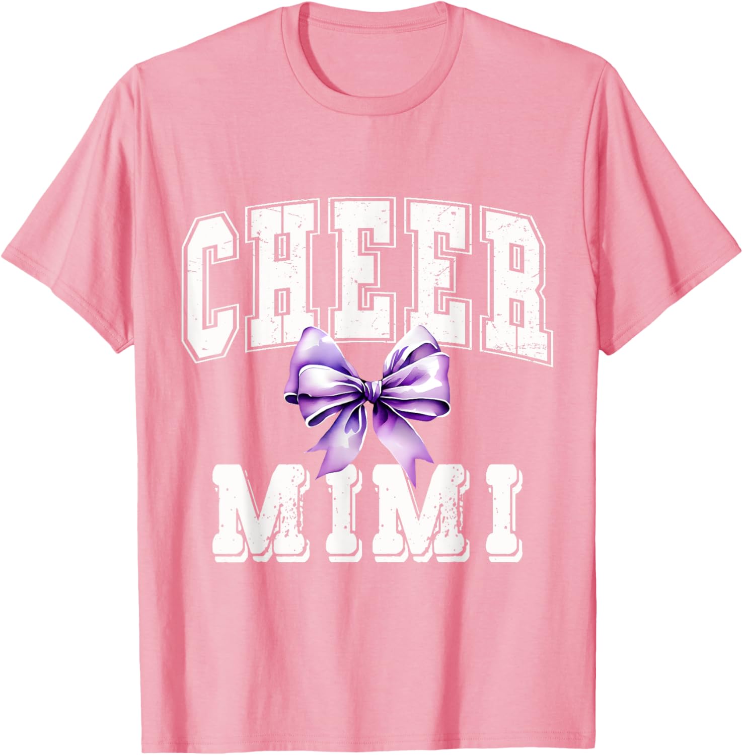 Cheer MIMI Coquette Purple Bow Cheerleader T-Shirt for Stylish Fans - 18