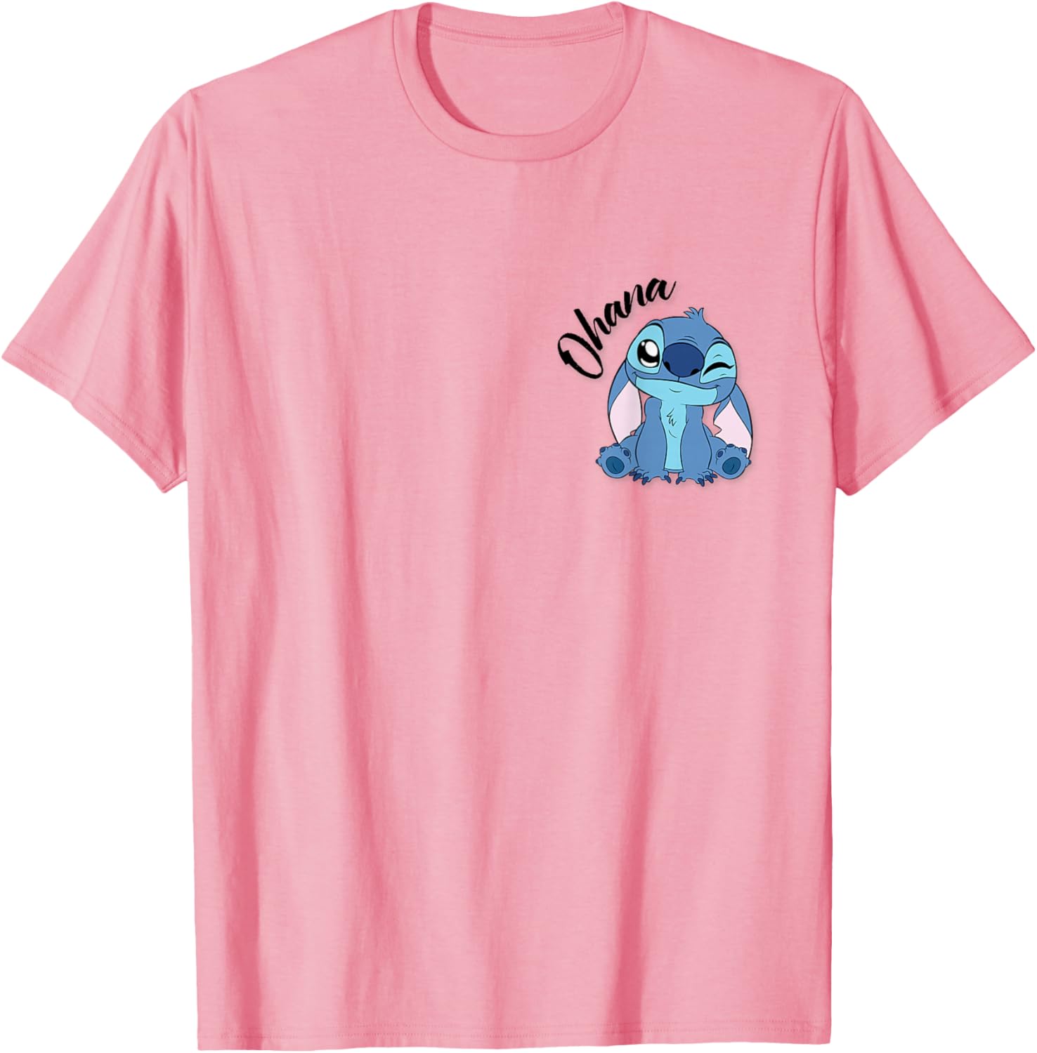 Disney Lilo & Stitch Ohana Winking Stitch T-Shirt for Fun Casual Wear - 2