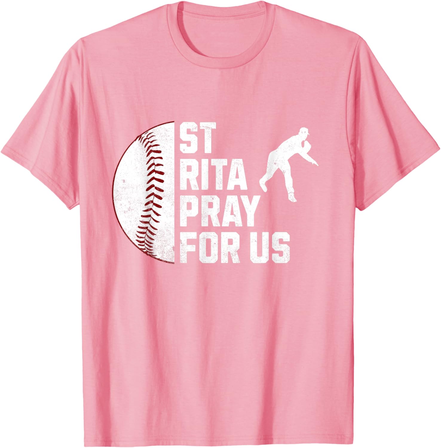 St Rita of Cascia Baseball Pitcher Patron Saint T-Shirt for Prayer Warriors - 13