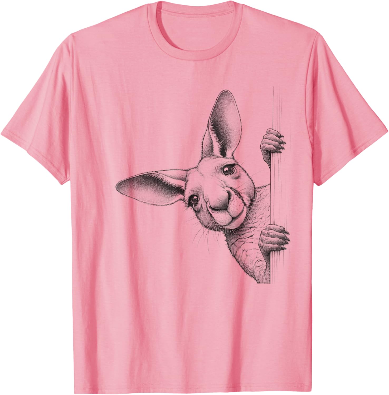 Funny Peeking Kangaroo T-Shirt for Adults and Kids - Playful Design - 6