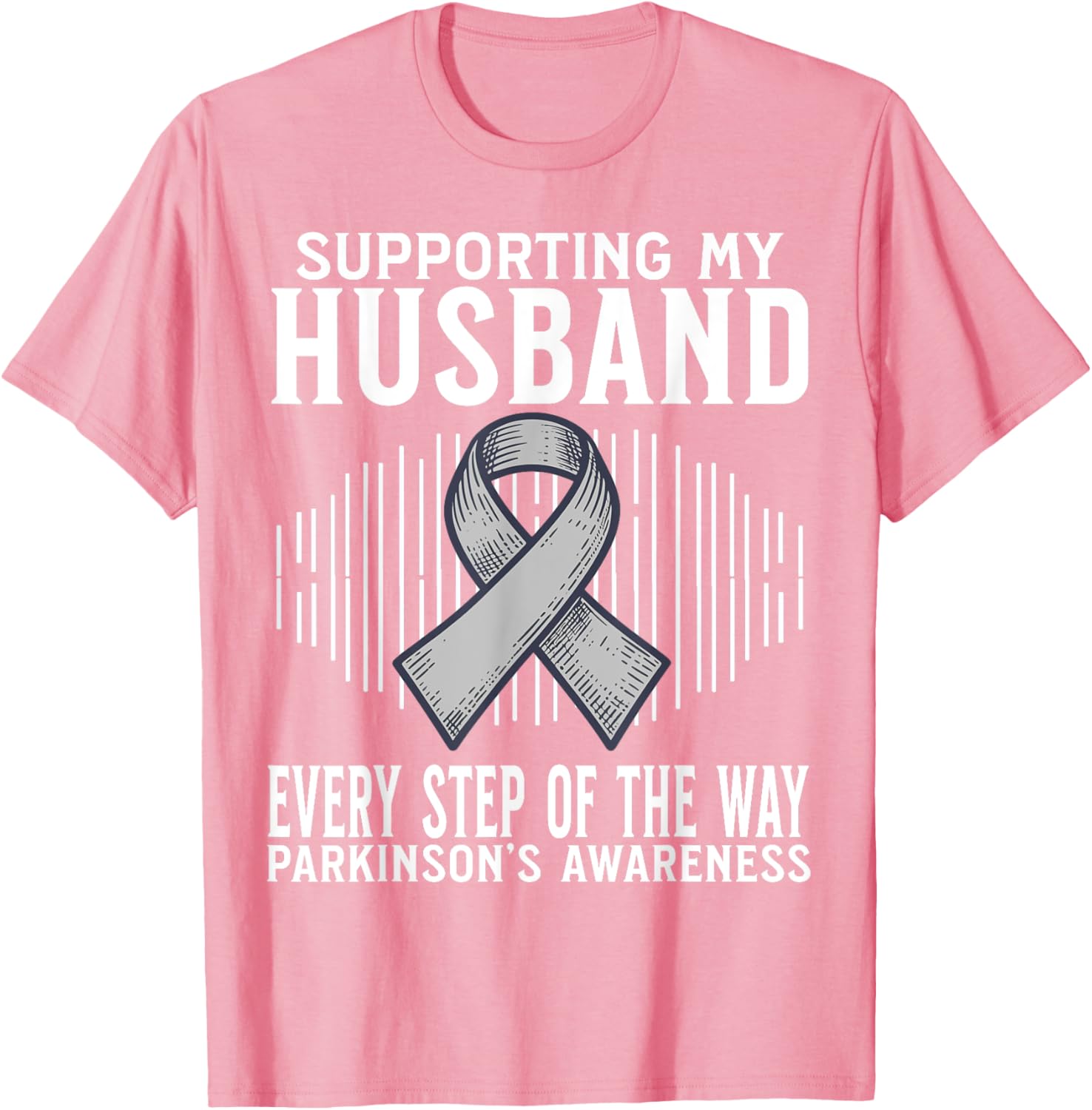 Support My Husband Parkinson's Disease Awareness T-Shirt Gift - 22