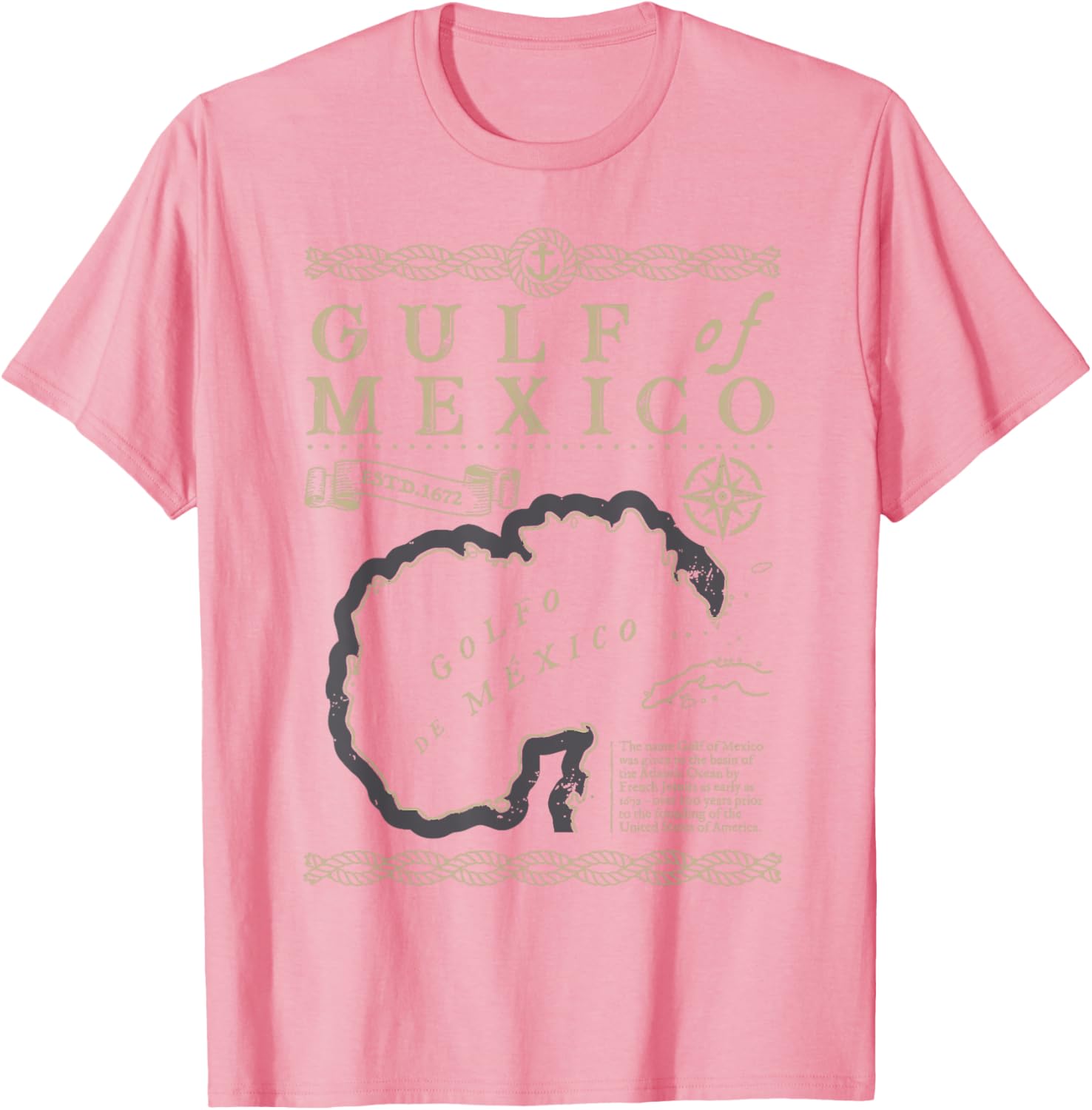 Vintage Gulf of Mexico T-Shirt Since 1672 for Beach Lovers - 1