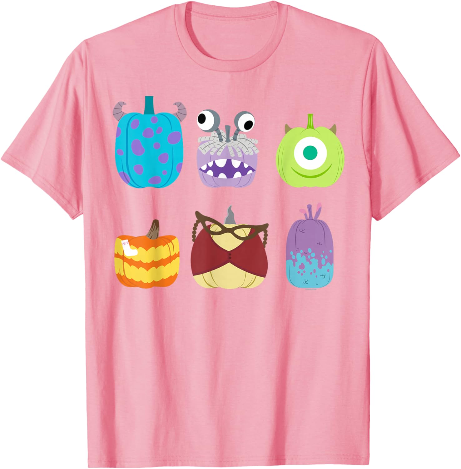 Disney Pixar Monsters Inc Halloween Pumpkin Grid T-Shirt for Kids and Adults - 16