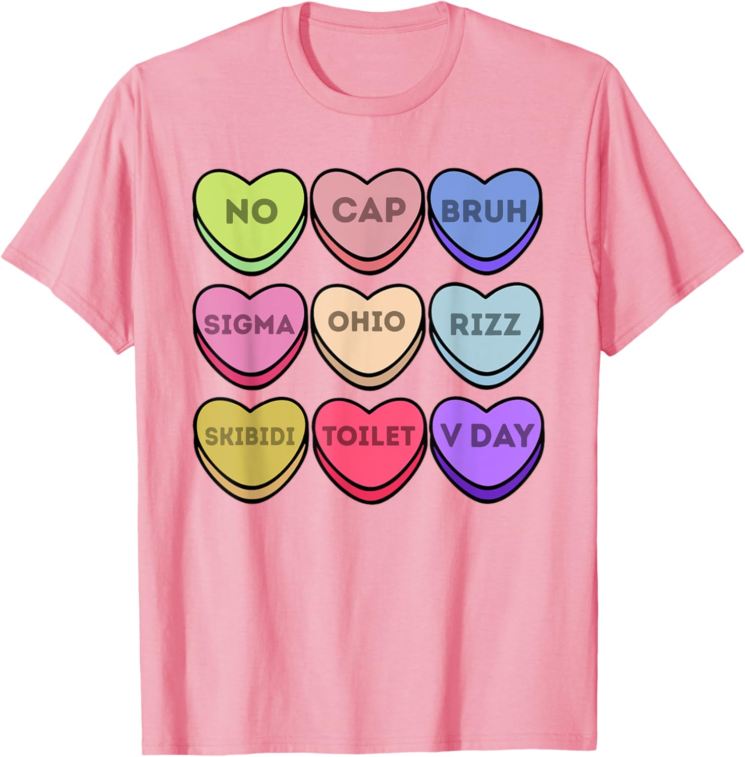 Rizz Valentines Candy Heart T-Shirt for Boys Fun Sigma Style No Cap - 17