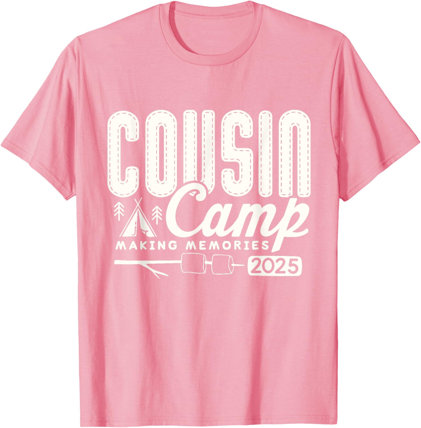 Cousin Camp Crew 2025 Family Vacation T-Shirt for Fun Summer Memories - 1