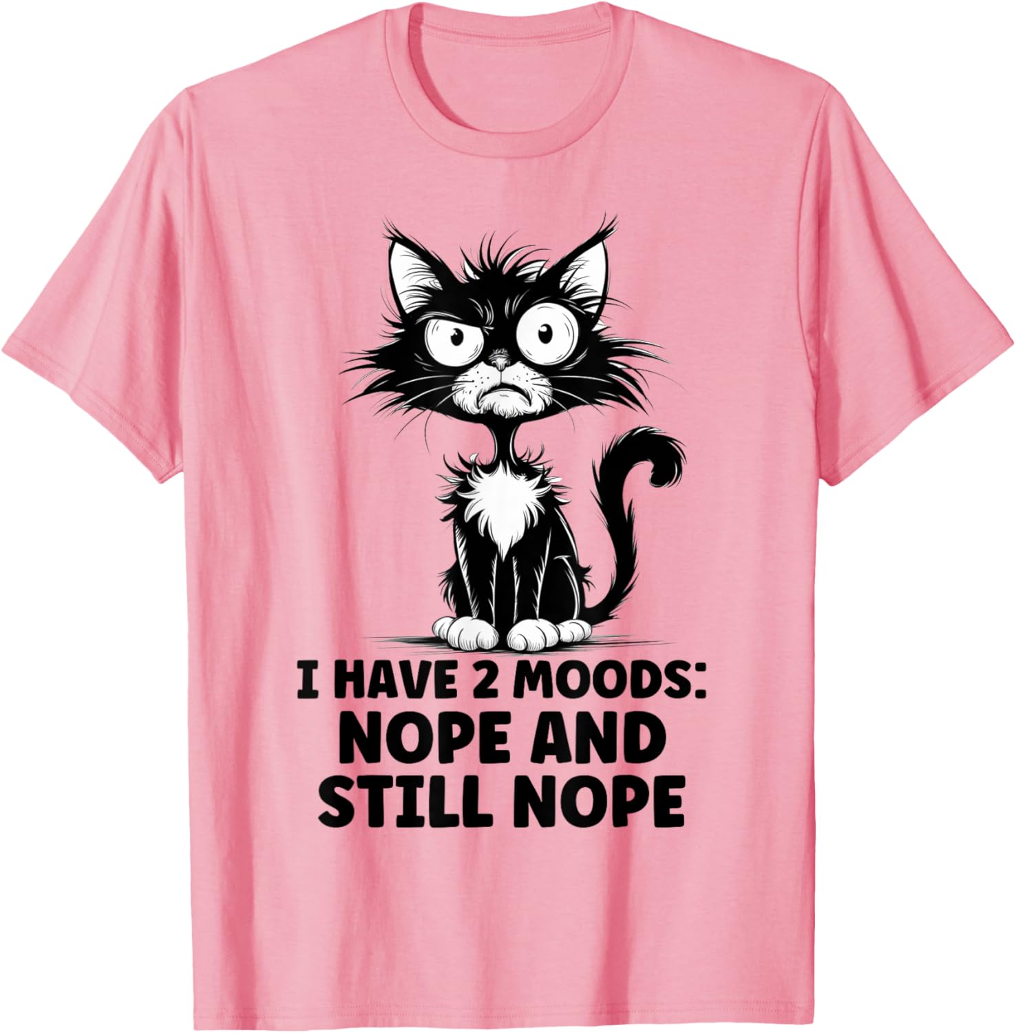 Funny Angry Stressed Cat Meme T-Shirt for Cat Lovers of All Ages - 20