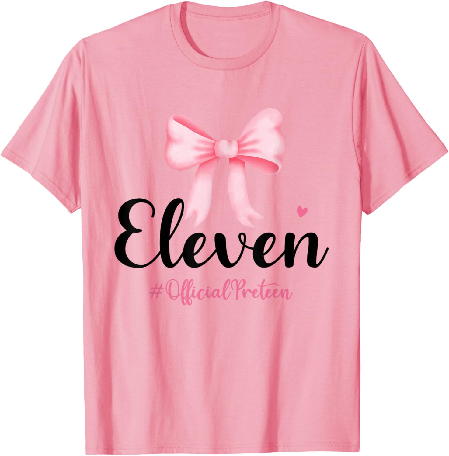 Birthday Girl Pink Coquette Bow T-Shirt for 11 Year Olds Aesthetic Style - 3
