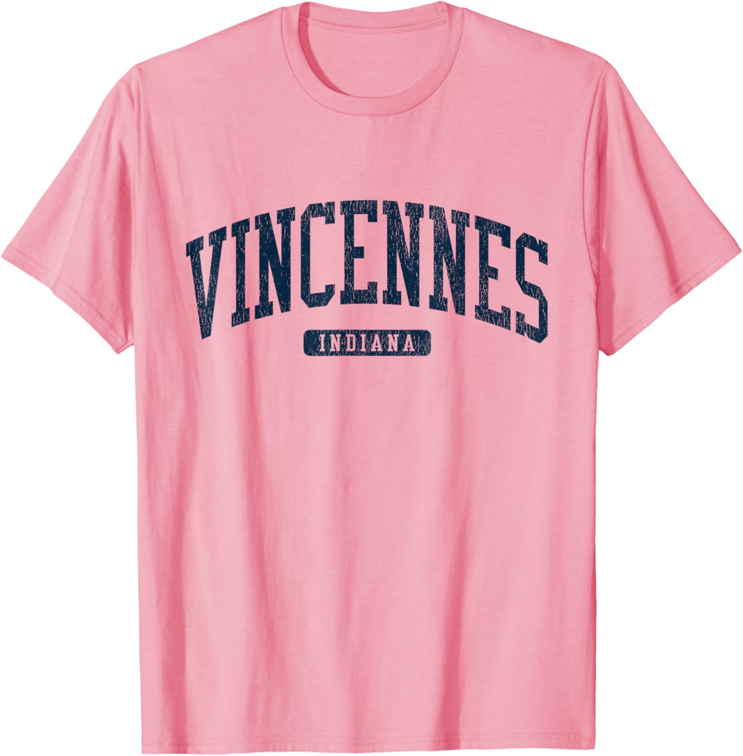 Vincennes Indiana College Style Blue T-Shirt for Students and Alumni - 7