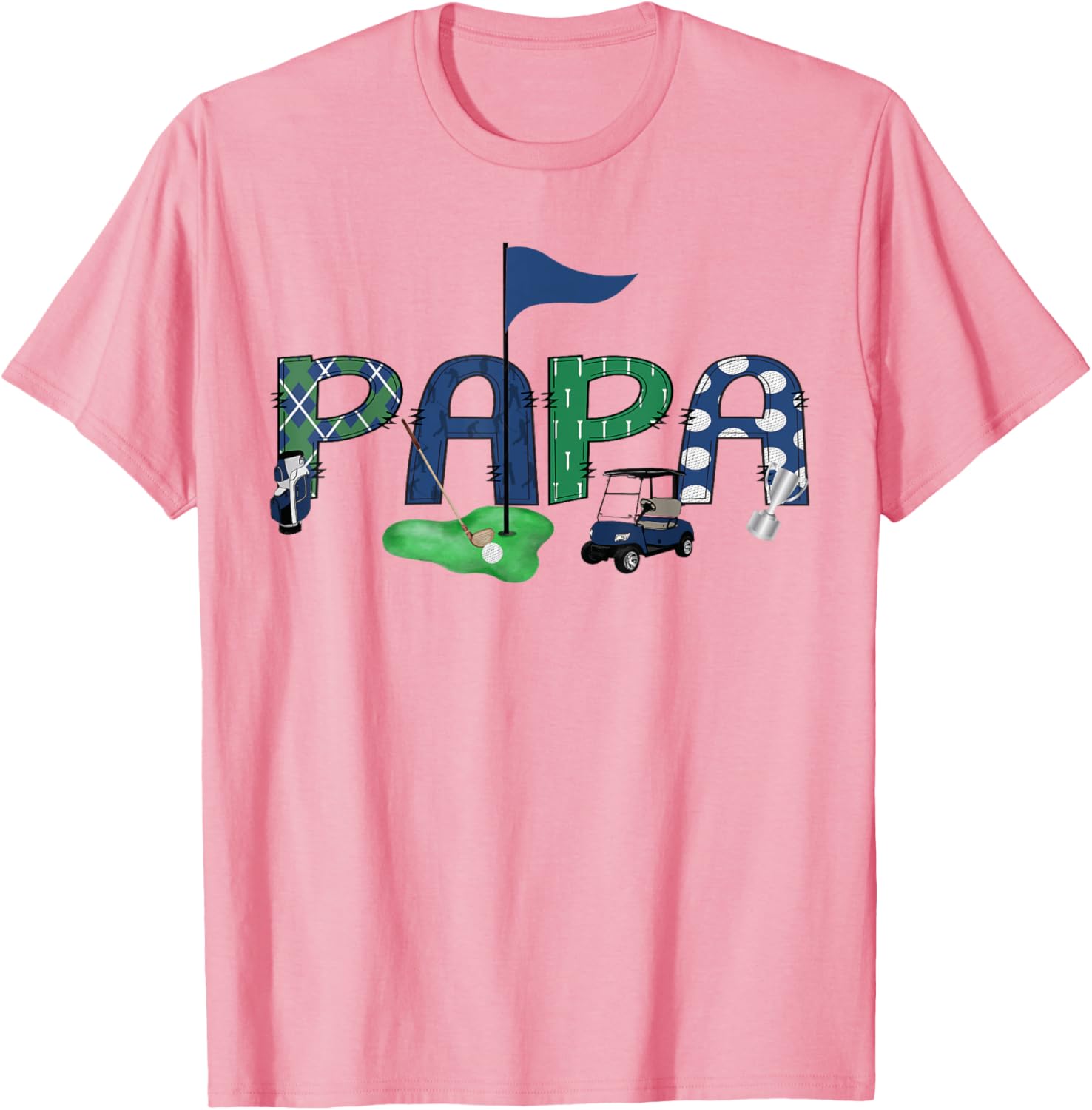 Papa Of The Birthday Boy Hole in One Golf T-Shirt for Celebrations - 3