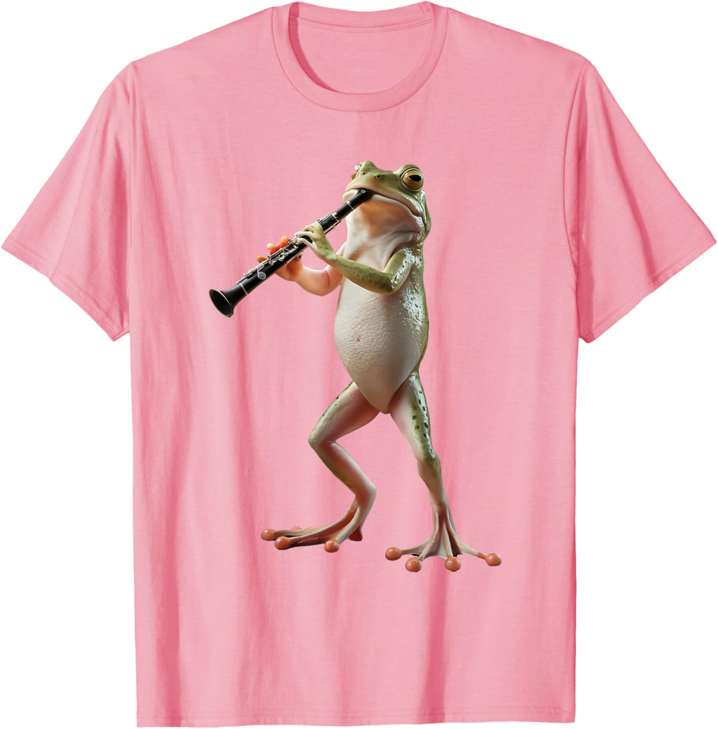 Cute Frog Playing Clarinet T-Shirt for Music Lovers and Nature Fans - 2