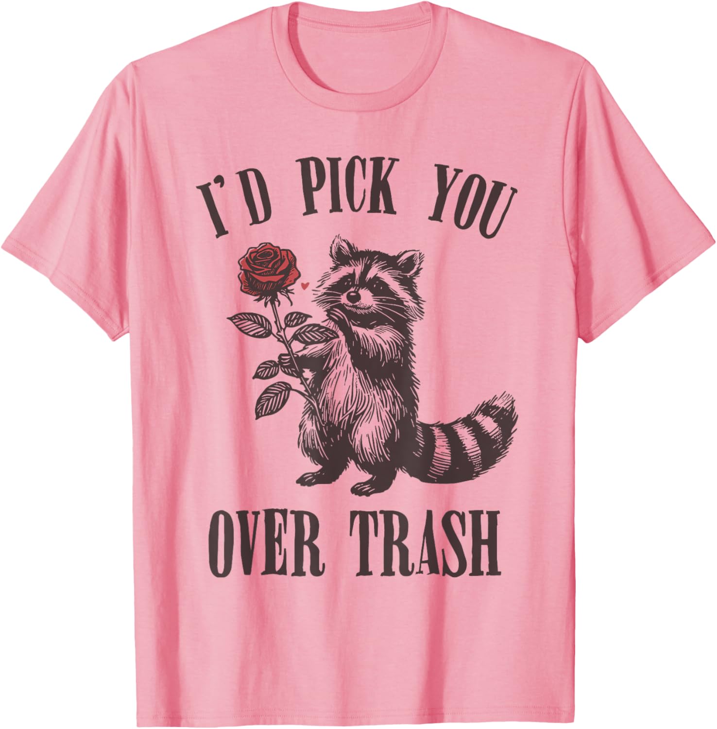 Funny Opossum Raccoon Sarcastic Rose T-Shirt Perfect for Animal Lovers - 3