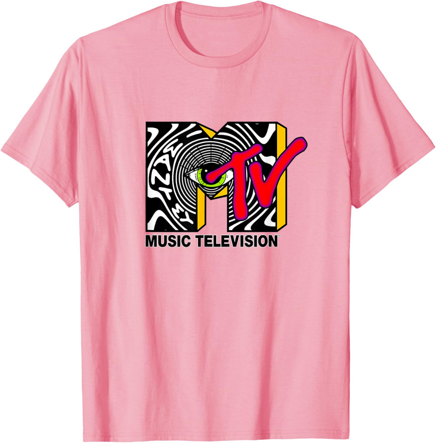 MTV Psychedelic Eye Logo T-Shirt – Unique Optical Illusion Artwear - 12