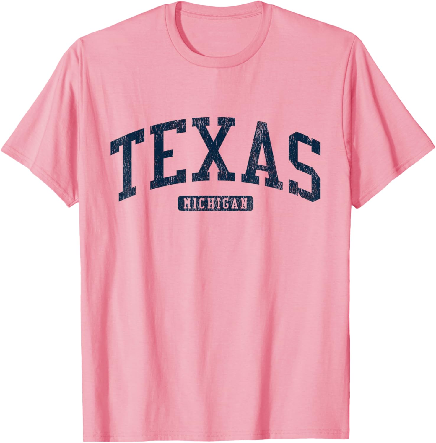 Texas Michigan College Blue T-Shirt Stylish Casual Wear for Students - 1