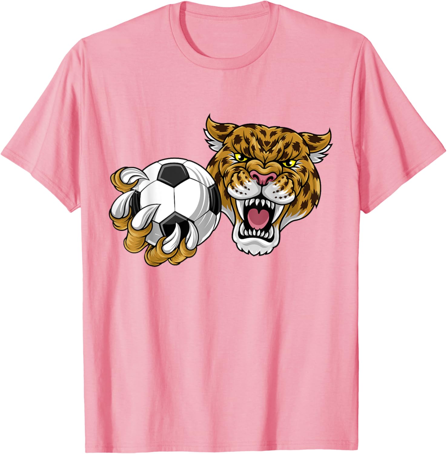 Jaguar Leopard Cheetah Soccer Ball Cartoon Character T-Shirt for Kids - 3