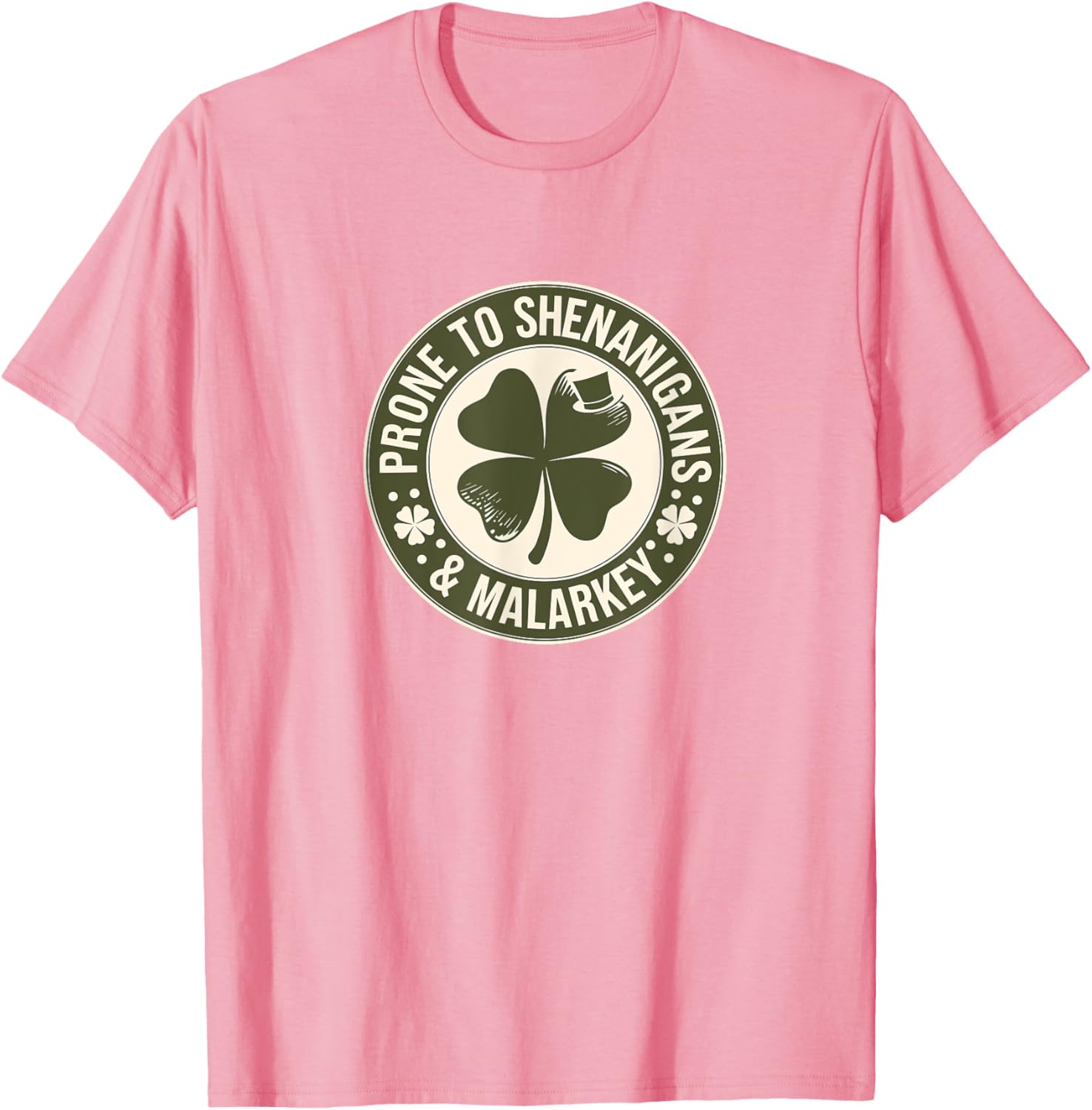 Prone to Shenanigans St Patrick's Day Clover T-Shirt for Fun Celebrations - 24