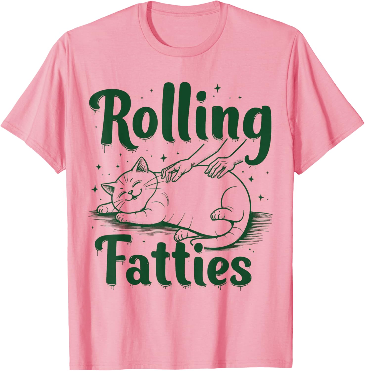 Funny Rolling Fatties Cat T-Shirt for Cat Moms and Dads - Cute Gift Idea - 5