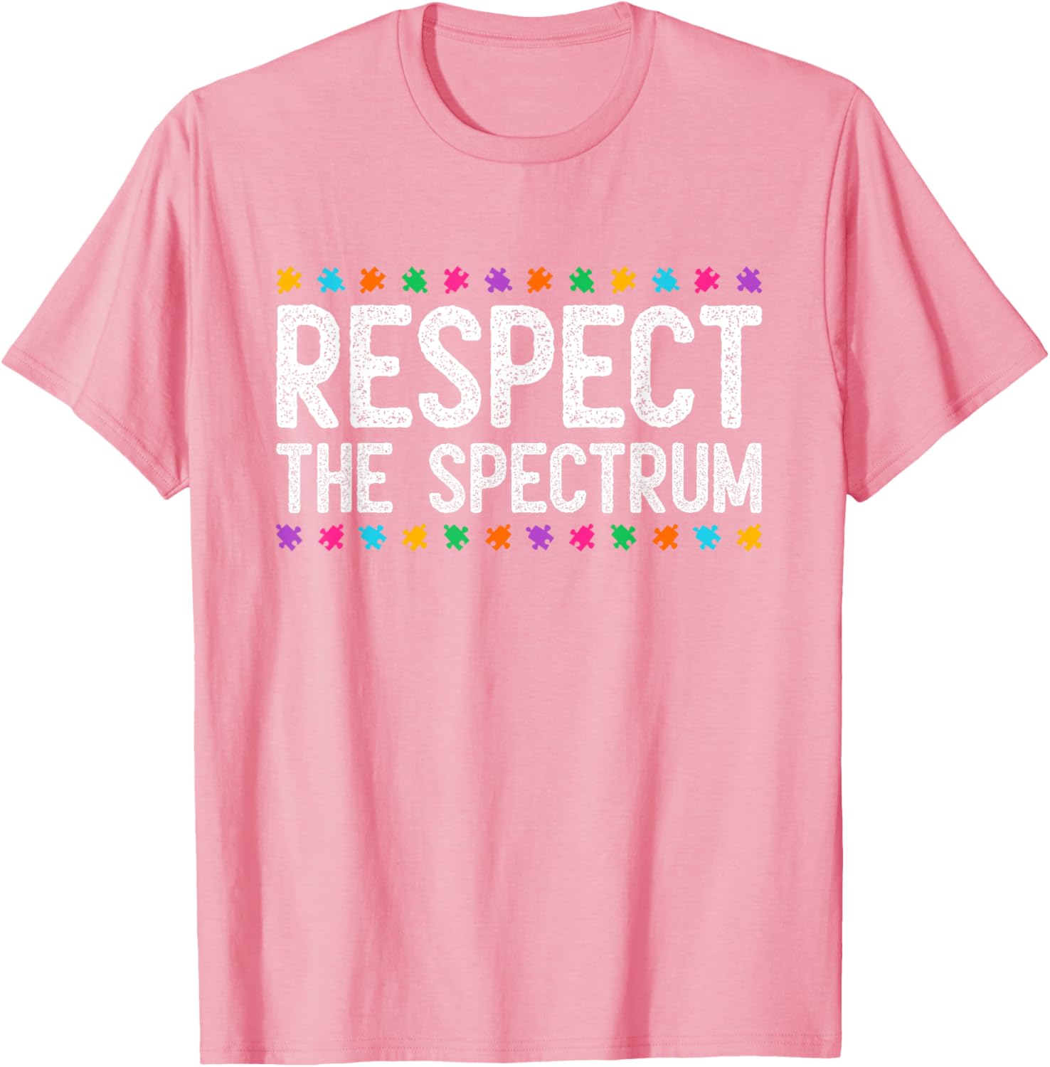 Respect The Spectrum Autism Awareness Puzzle Piece Warrior T-Shirt - 4