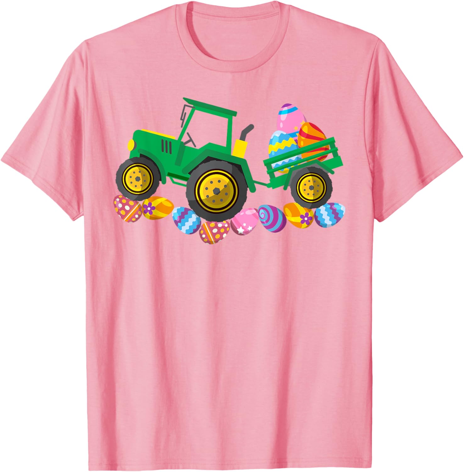 Easter Bunny Toddler T-Shirt for Boys and Girls with Farmer Tractor Eggs - 2