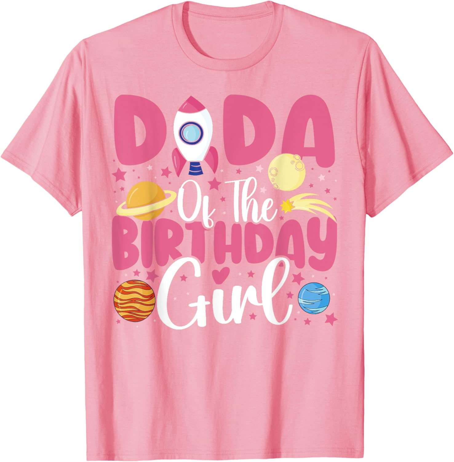 Birthday Girl Astronaut Family T-Shirt for Fun Celebrations - 1