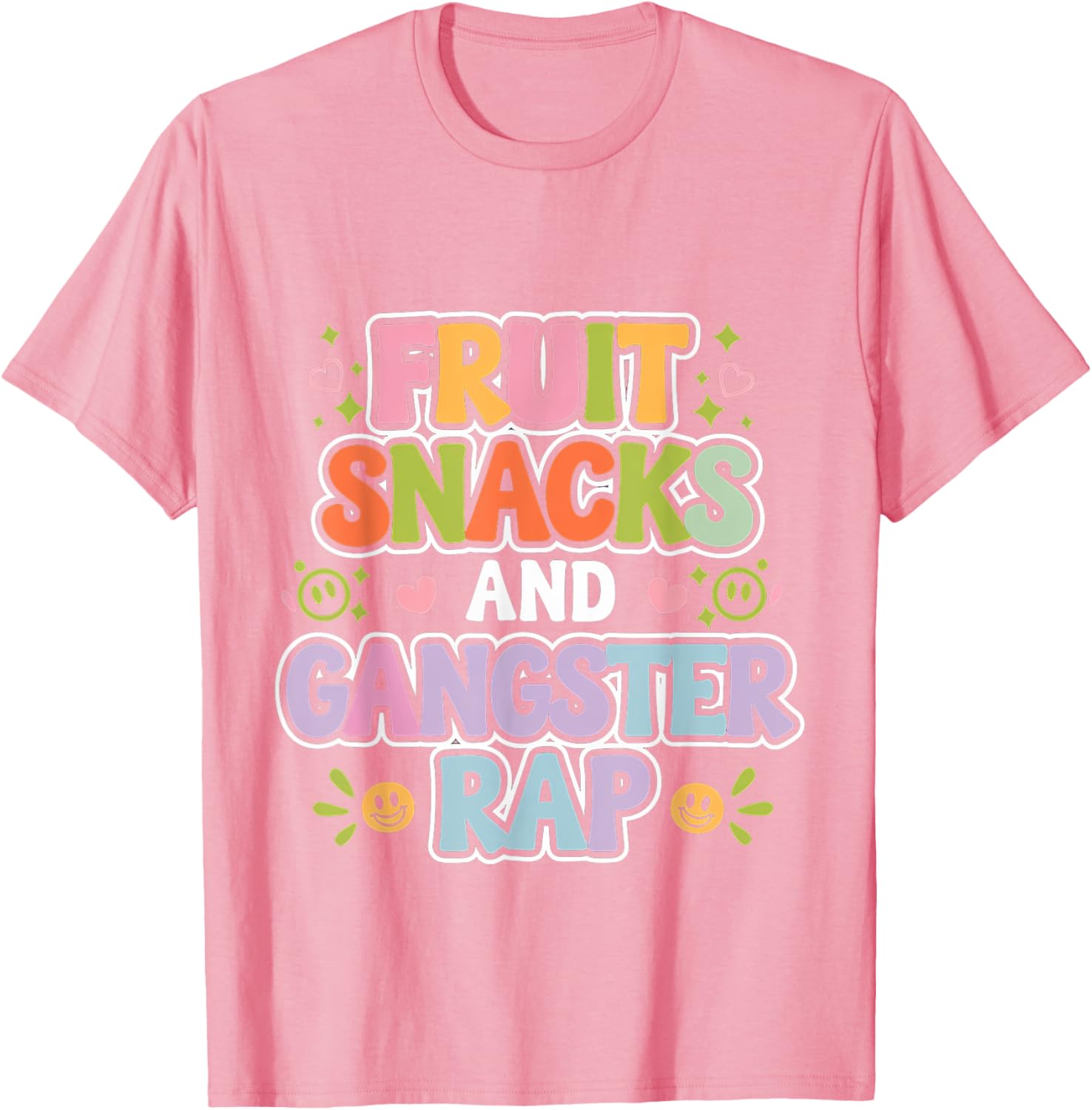 Fun Fruit Snacks and Gangster Rap Kid-Friendly Humor T-Shirt for Kids - 8