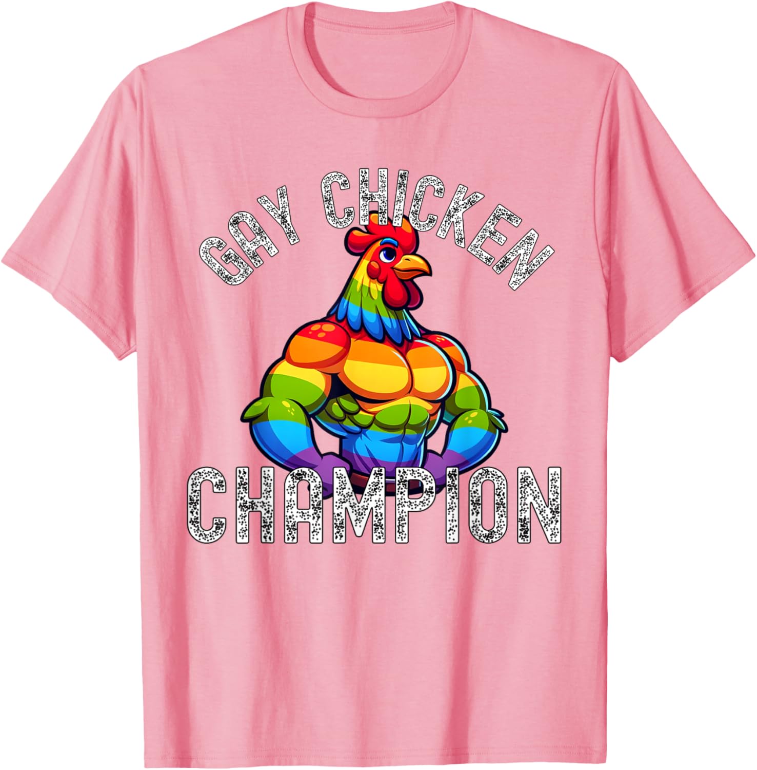 Gay Chicken Champion T-Shirt Fun Pride Apparel for LGBTQ+ Enthusiasts - 11