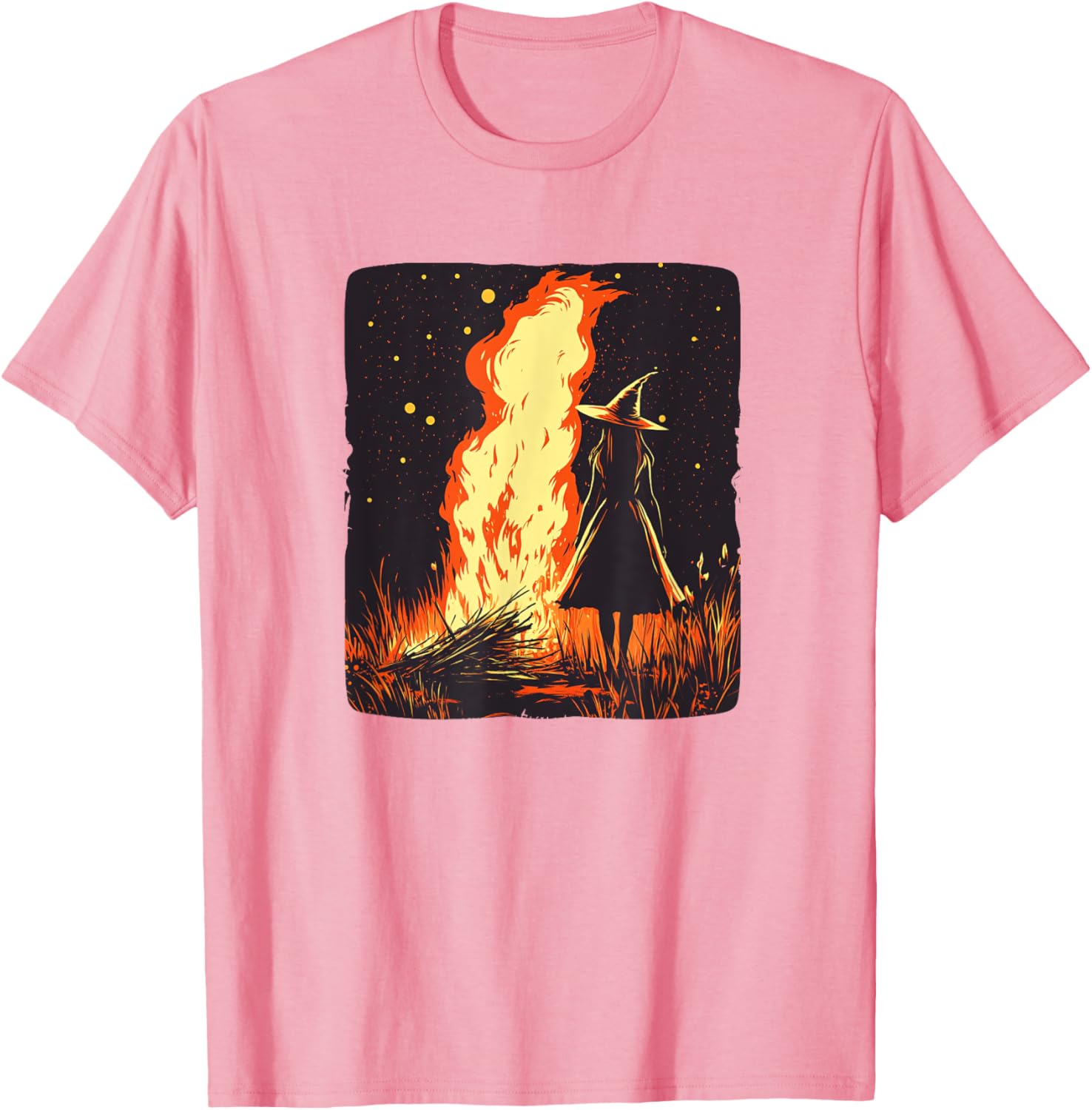 Spellbinding Witch and Bonfire Magic T-Shirt for Enchanting Nights - 13