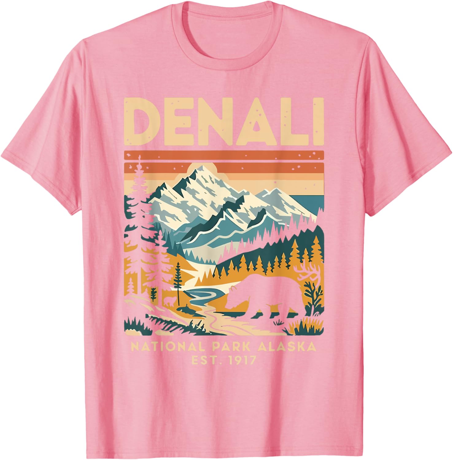 Vintage Denali National Park T-Shirt for All Ages - Men's, Women's, Kids' Apparel - 11