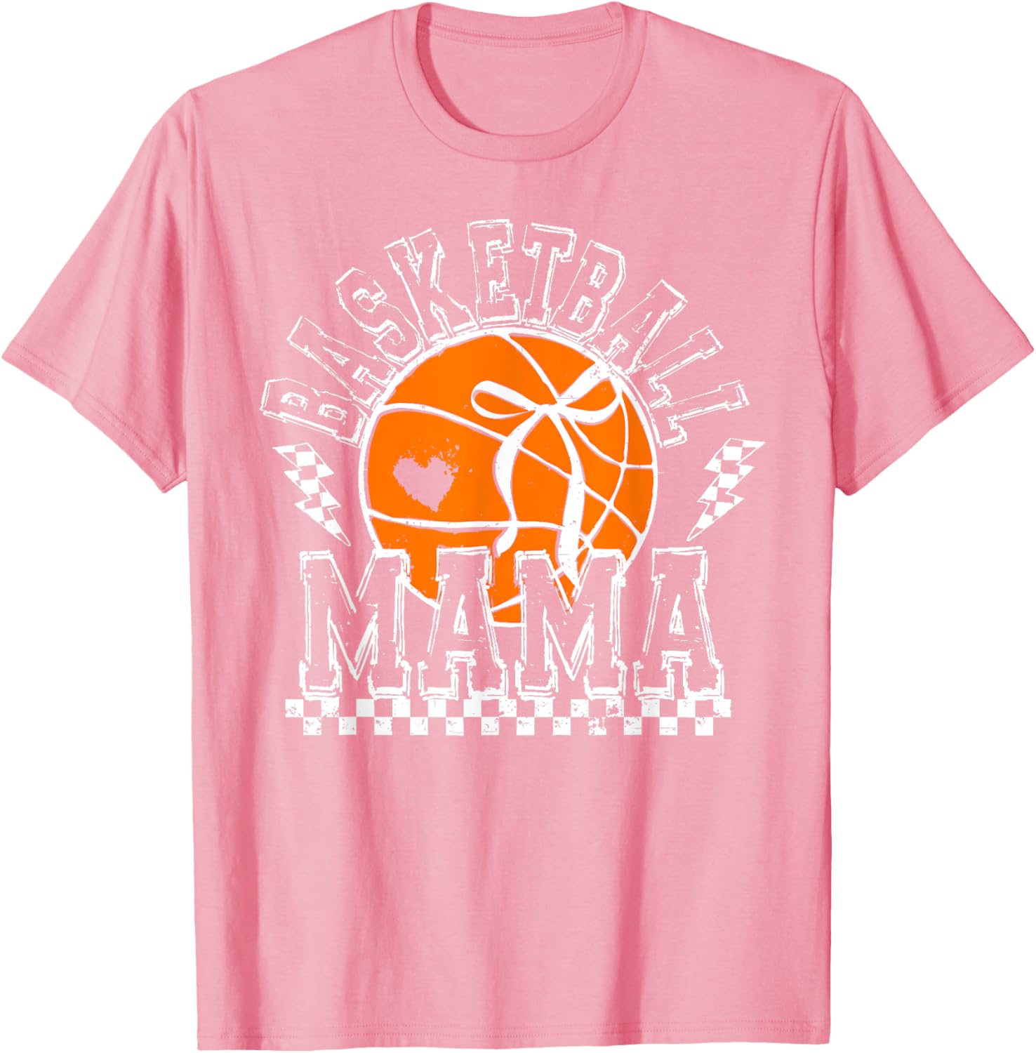 Funny Basketball Mama Coquette Bow T-Shirt for Sports Lover Moms - 24