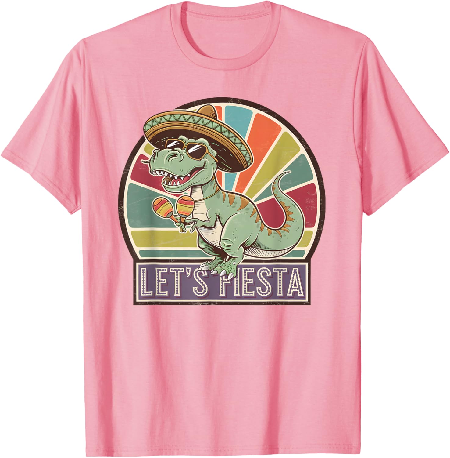 Lets Fiesta Mexican Dino T-Rex Cinco de Mayo Toddler Boys T-Shirt - 18