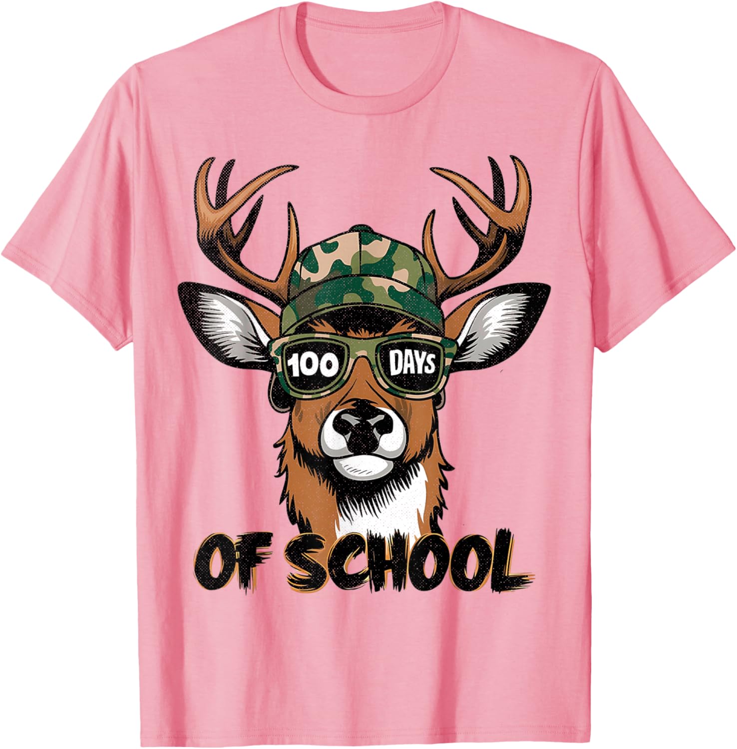 100 Days of School Deer Hunting T-Shirt for Kids Fun and Stylish - 29
