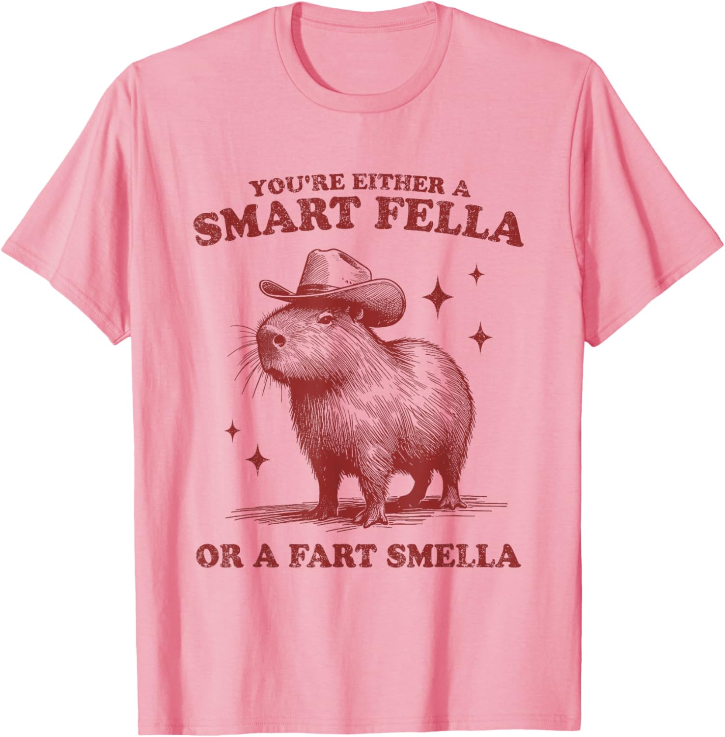 Funny Capybara T-Shirt - You're Either Smart or a Fart Smella Tee - 2