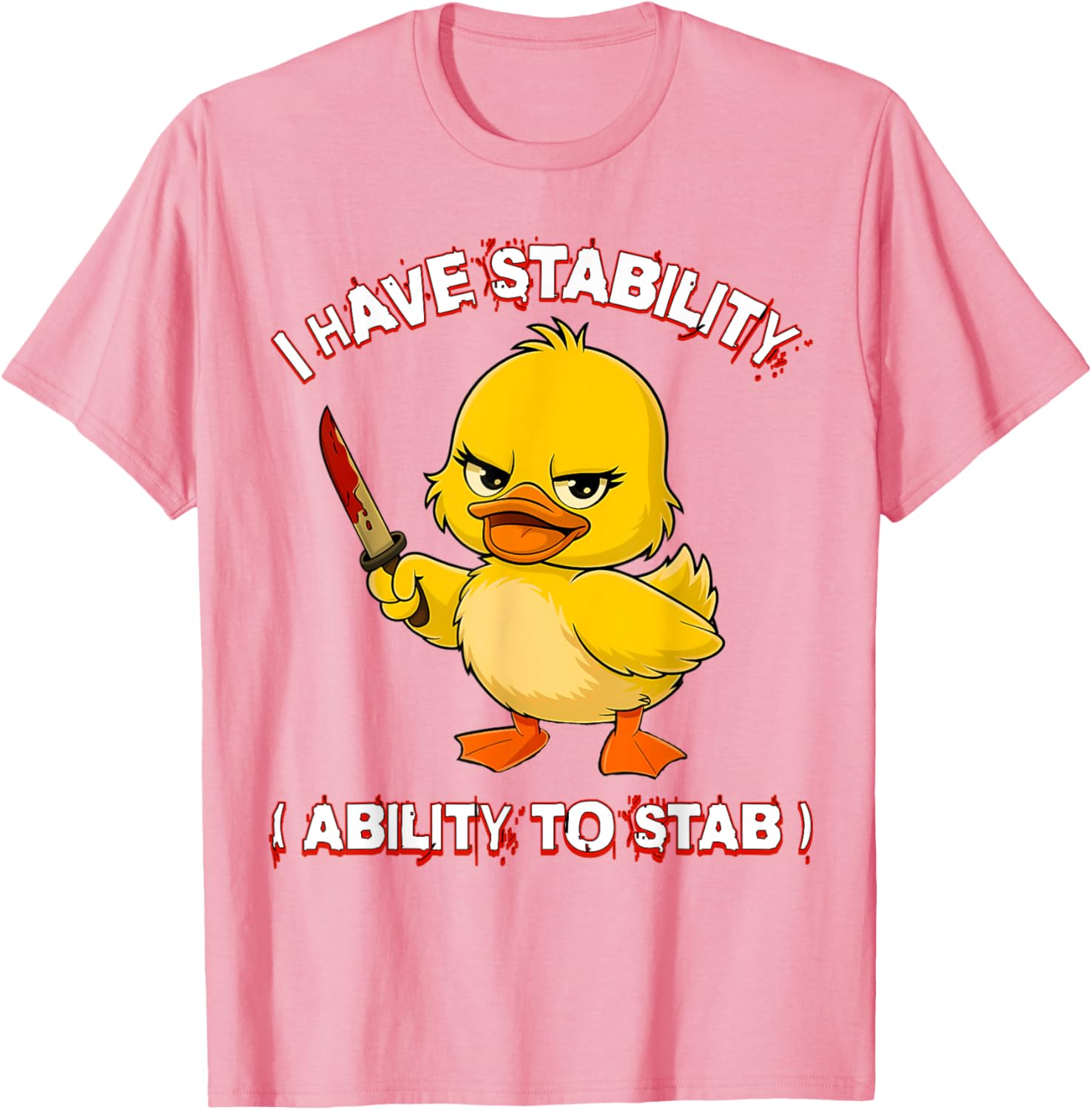 Funny Sarcastic Stability Ability Duck Meme T-Shirt for Unique Style - 15