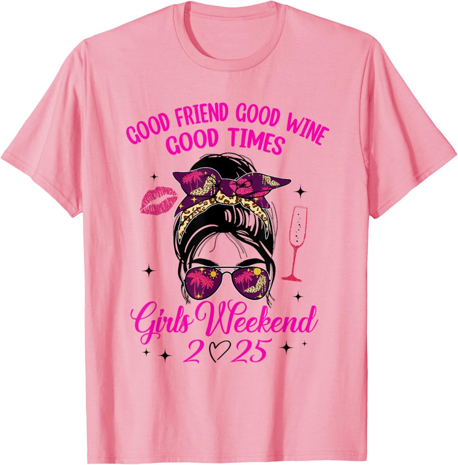 Girls Weekend 2025 Wine Vacay T-Shirt for Best Friends Trip Fun - 2