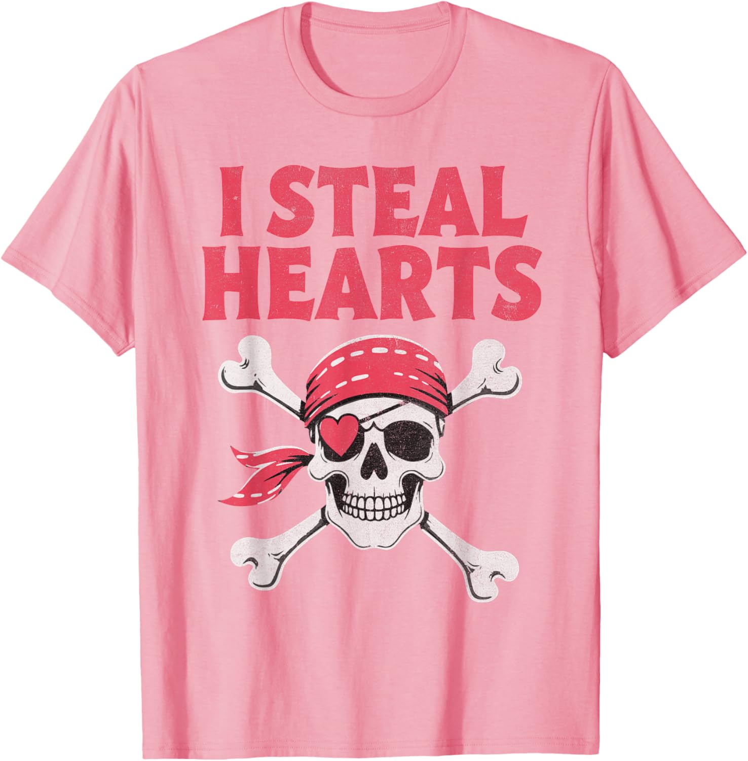 I Steal Hearts Pirate Skull T-Shirt for Kids - Perfect Valentine's Gift - 22