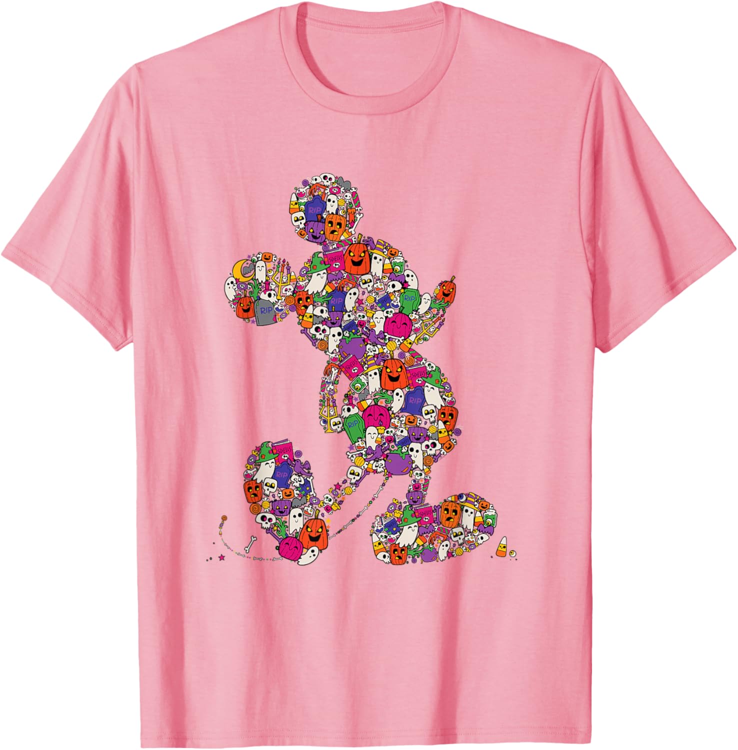 Cute Mickey Mouse Halloween T-Shirt Spooky Silhouette for Kids and Adults - 9