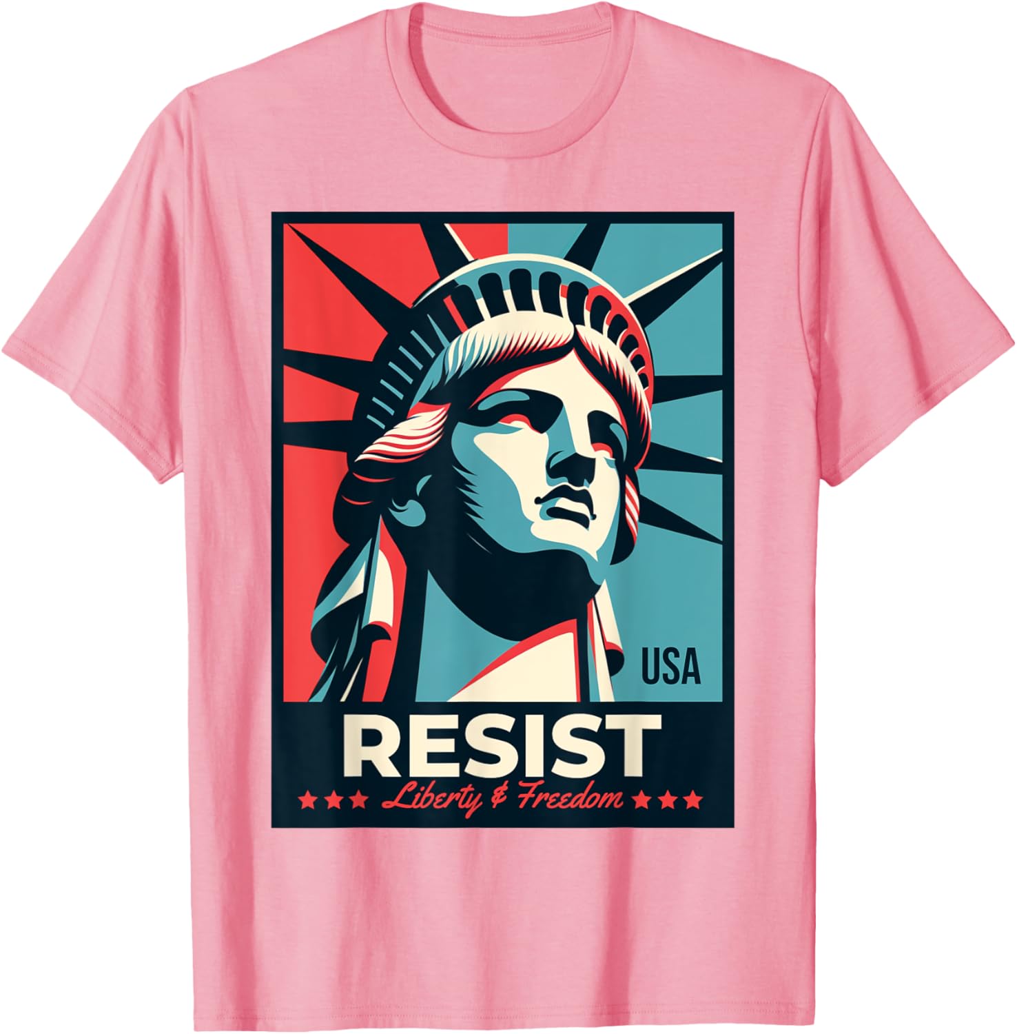 Resist T-Shirt with Statue of Liberty Design - Stylish Activist Apparel - 2