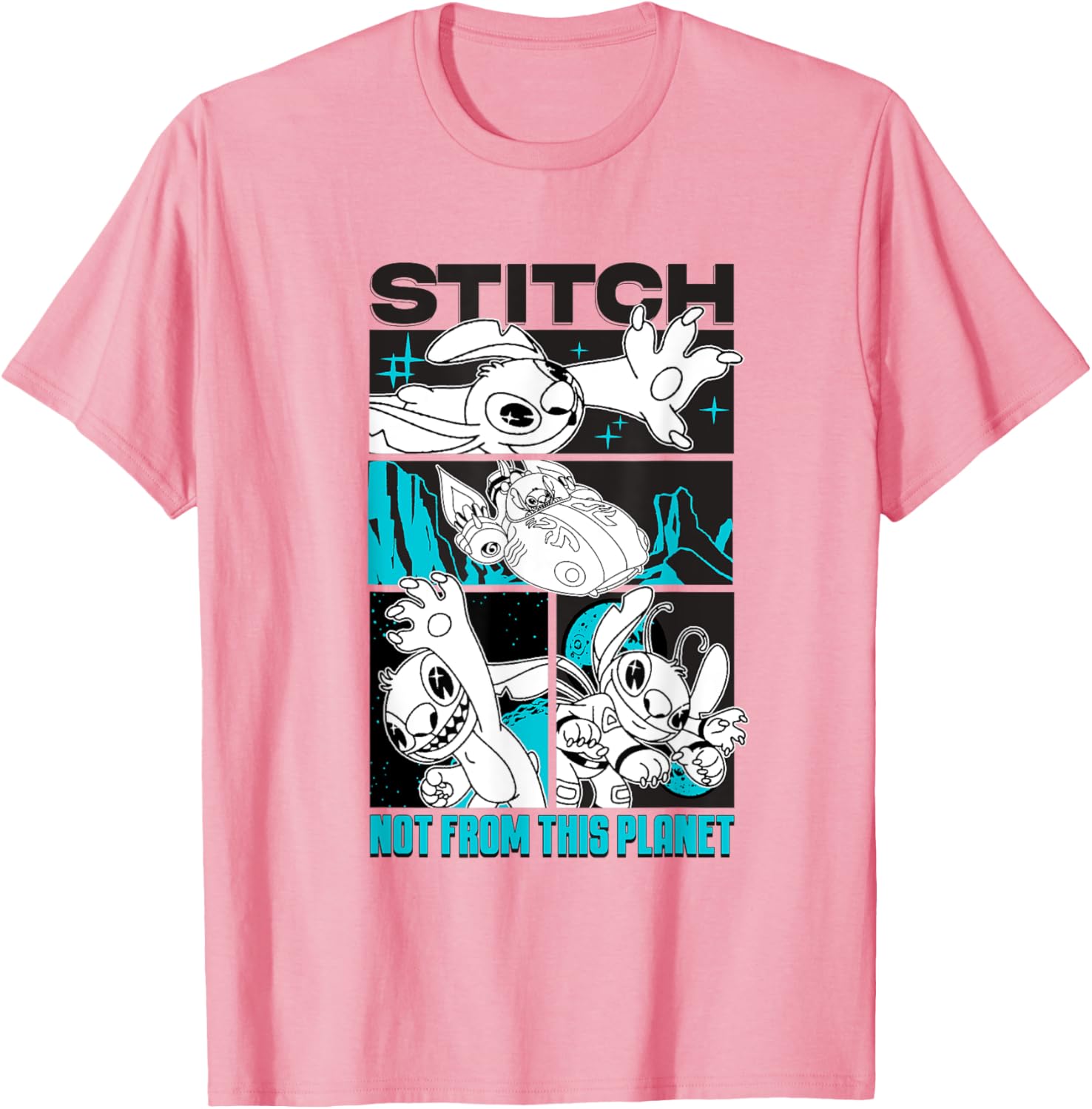 Disney Lilo and Stitch Not from This Planet Neon T-Shirt for Fun Fans - 3