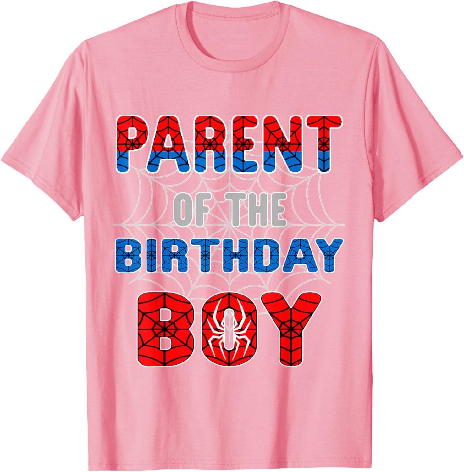 Spider Web Birthday Party T-Shirt for Proud Parents of the Birthday Boy - 26