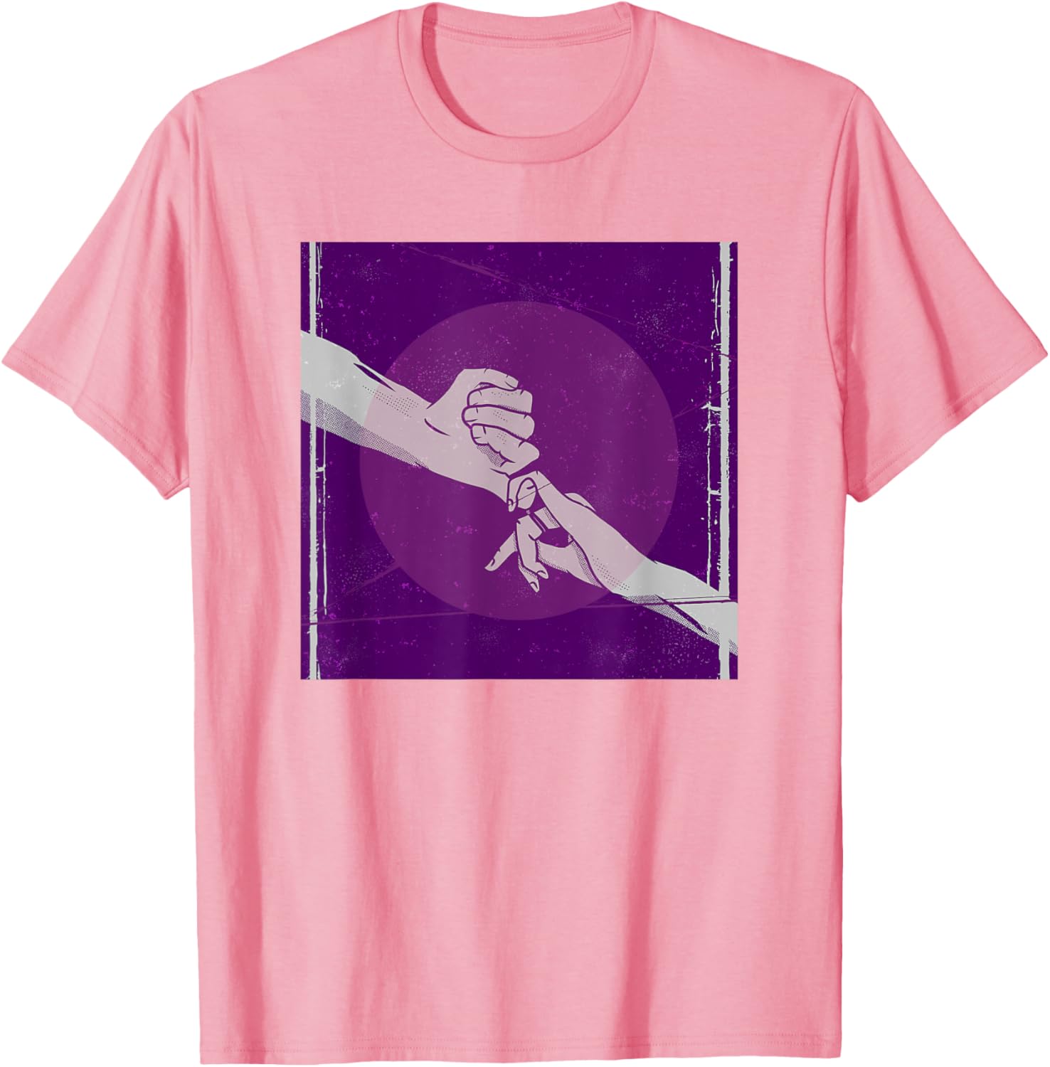Romantic Couple Holding Hands Retro Poster T-Shirt for Lovebirds - 12