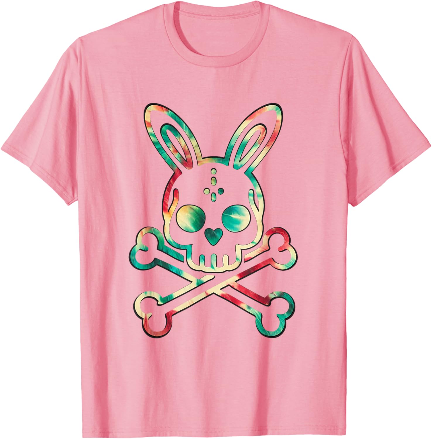 Tie Dye Bunny Skull Rabbit Skeleton Men’s T-Shirt for Unique Style - 17