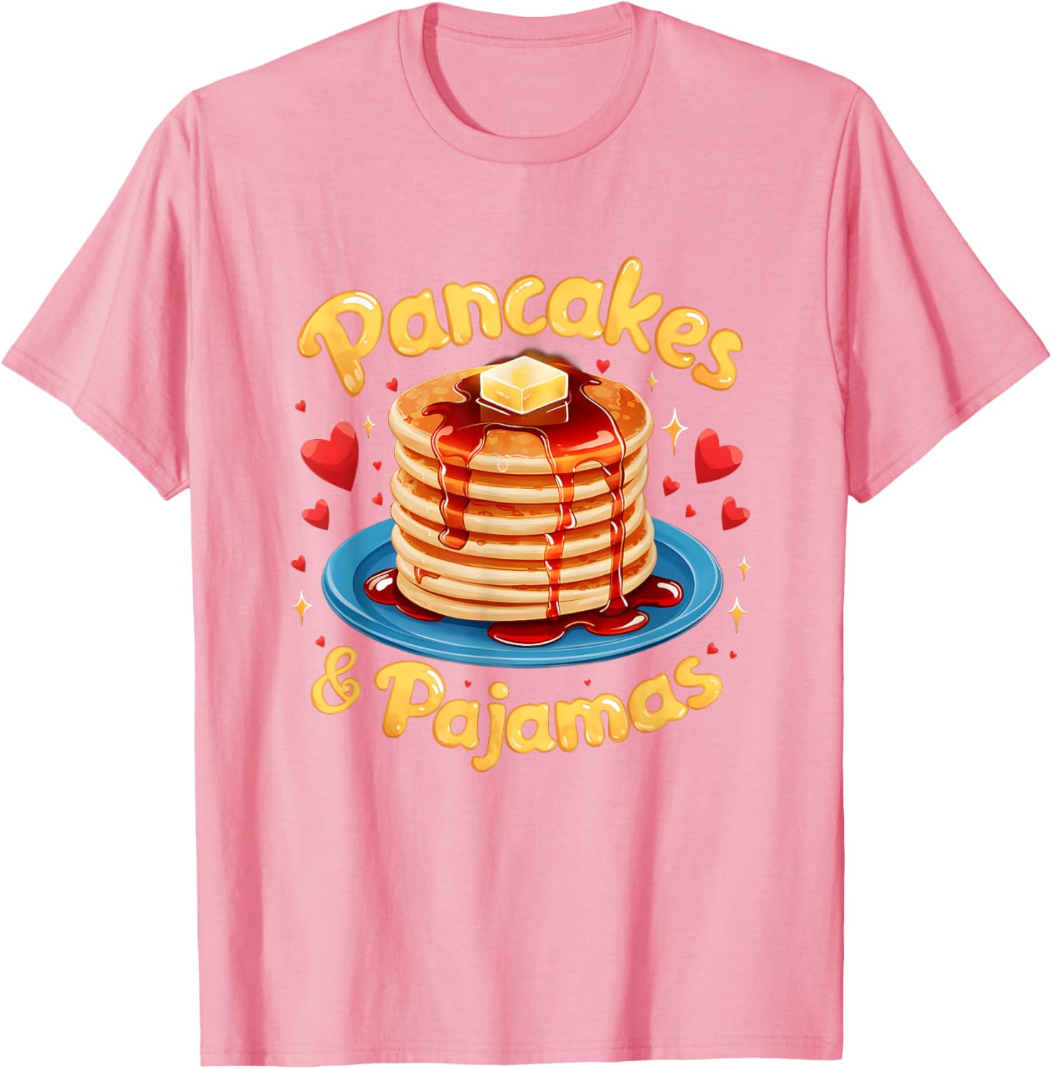 Adorable Pancakes And Pajamas Breakfast Fun Friends T-Shirt for Foodies - 7