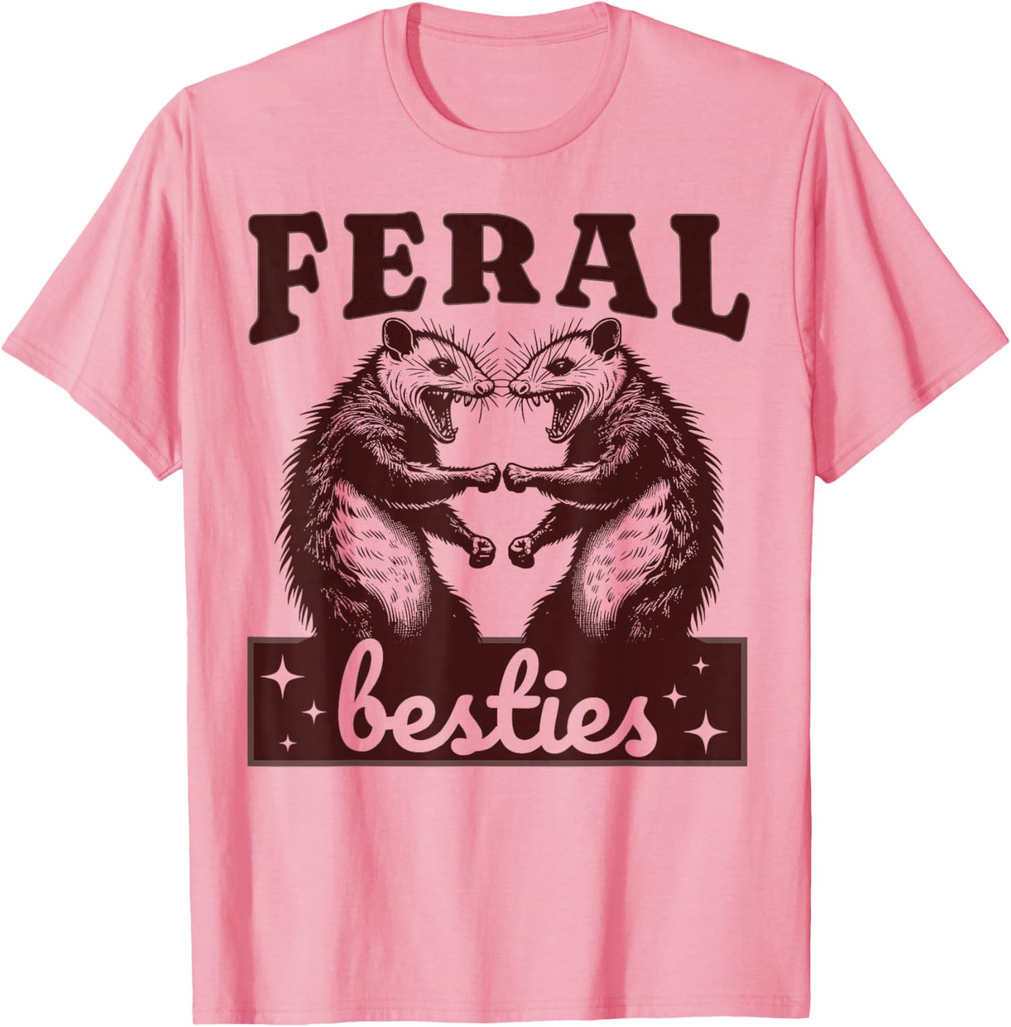Possum Feral Besties Funny Matching BFF T-Shirt for Twinning Fun - 15